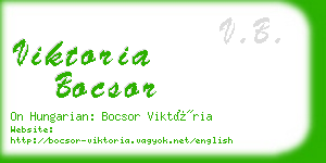 viktoria bocsor business card